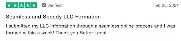 BetterLegal reviews